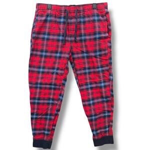 Gap Flannel PJ Joggers Cotton Red Plaid Medium Lounge pants